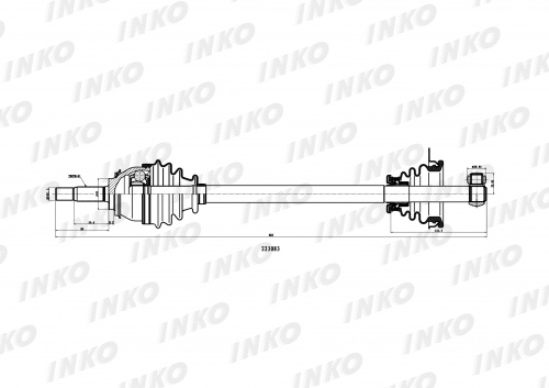 Вал приводной RENAULT LOGAN 1.4/1.6 8v лев INKO