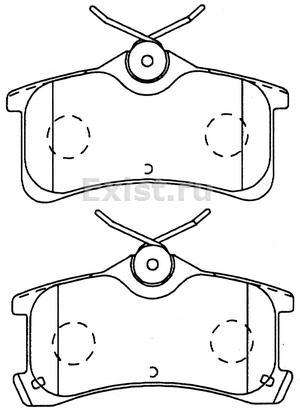 Колодки торм TOYOTA AVENSIS 97-03/COROLLA 00-02 зад RH GDB3334=2105002