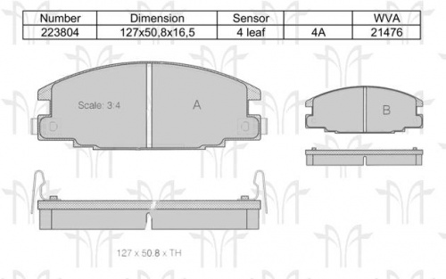 Колодки торм OPEL FRONTERA A пер МАРКОН GDB870