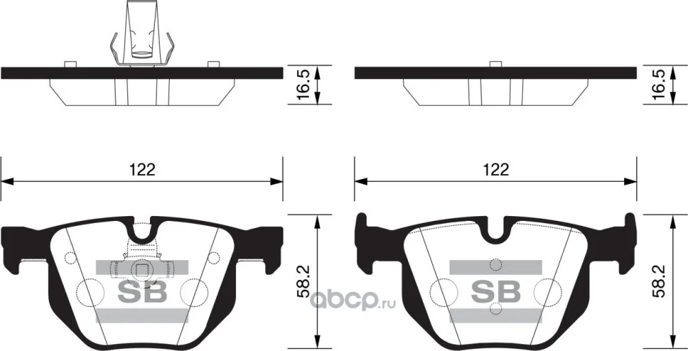 Колодки торм BMW E60/E90/E70 зад SANGSIN GDB1730