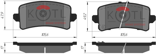 Колодки торм GW HAVAL JOLION 4WD задн KOTL