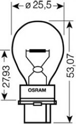 Автолампа P27W OSRAM (однонитевая)
