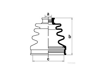 Пыльник ШРУСа HONDA/SUZUKI внутр NIPPARTS (23x74x89)