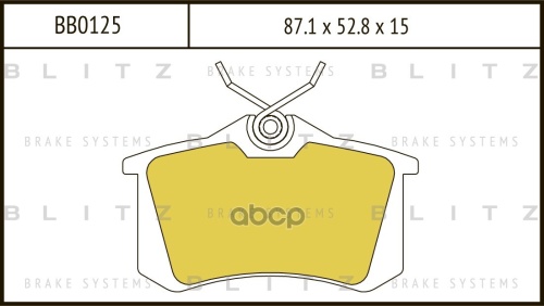 Колодки торм VAG PASSAT/GOLF/BORA/JETTA/MEGANE II зад BLITZ GDB1330