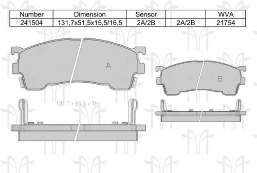 Колодки торм MAZDA 626 94-98 пер REMSA GDB1139=241504