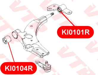 Сайлентблок рычага KIA SPECTRA пер пер подв передний VTR KAB-SPAS=CM-K701