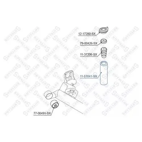 Пыльники + отбойники HYUNDAI GETZ задн STELLOX (только пыльники 1шт)
