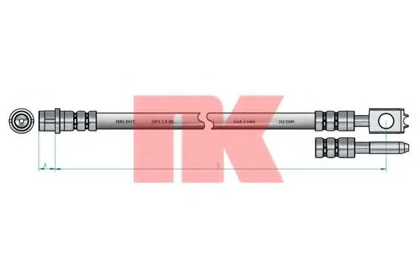 Шланг торм VW TOUAREG зад NK