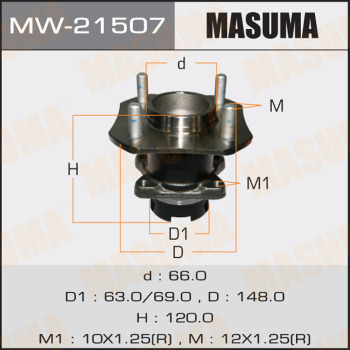 Подшипник ступичный NISSAN TIIDA задн MASUMA