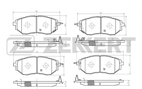 Колодки торм SUBARU FORESTER пер ZEKKERT GDB3372