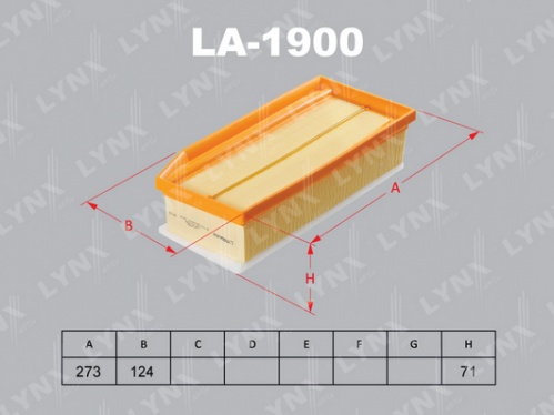 Фильтр возд RENAULT DUSTER H4M/LADA VESTA/XRAY/KAPTUR/LARGUS 18- LYNX C27030