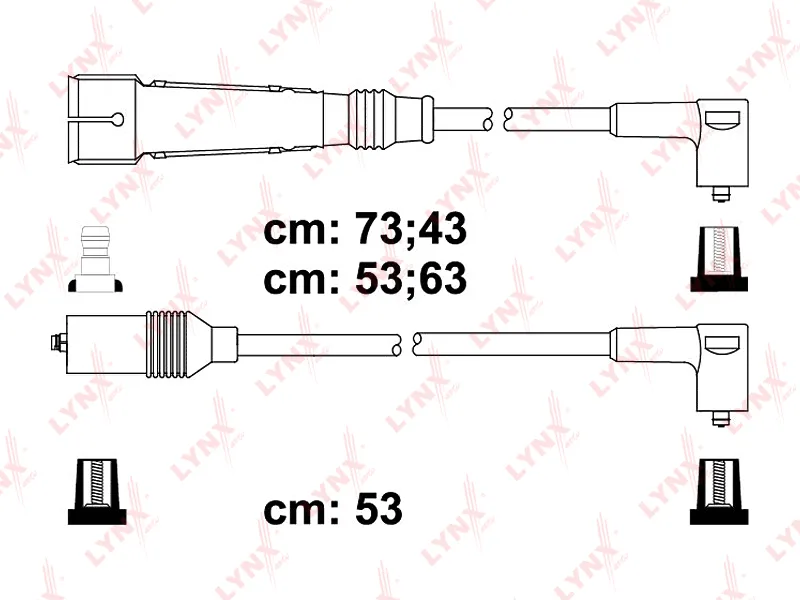 Провода в/в VAG G2 1.3/G3 1.6/T4 2.0 LYNX 539=ZEF562