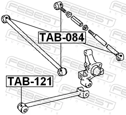 Сайлентблок рычага CAMRY/VISTA SV3#/VZV3#/CV30 90-94 задн попереч FEBEST
