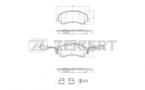 Колодки торм FORD TRANSIT 06-/VW AMAROK пер ZEKKERT GDB1724 (+PFK413)