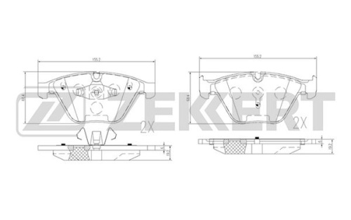 Колодки торм BMW E84/E92 пер ZEKKERT