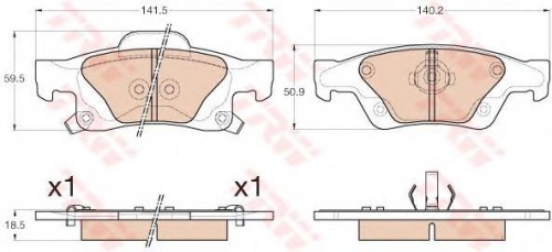 Колодки торм JEEP CHEROKEE 10- задн TRW