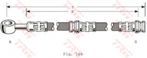 Шланг торм MITSUBISHI CARIZMA/VOLVO S40 пер TRW