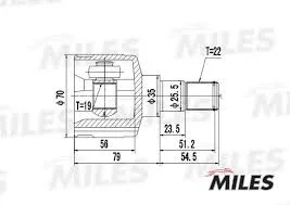 ШРУС DAEWOO MATIZ внутр MILES