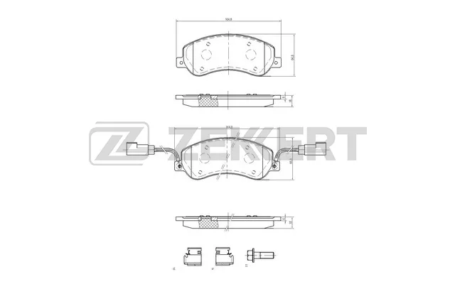 Колодки торм FORD TRANSIT 06-/VW AMAROK пер ZEKKERT GDB1724 (+PFK413)