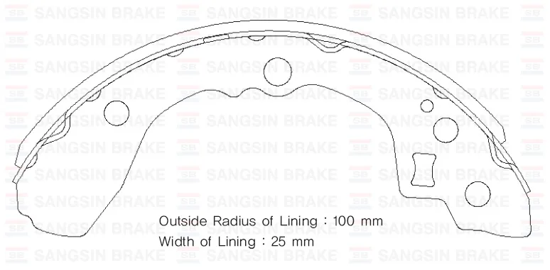 Колодки торм KIA RIO 00-05 зад SANGSIN GS8439