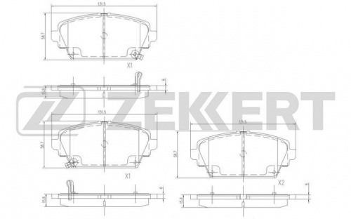 Колодки торм NISSAN P12/V10/HONDA ACCORD пер ZEKKERT GDB3227