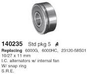 Детали генератора Подшип. Генератора 10x27x11 (6000) NSK