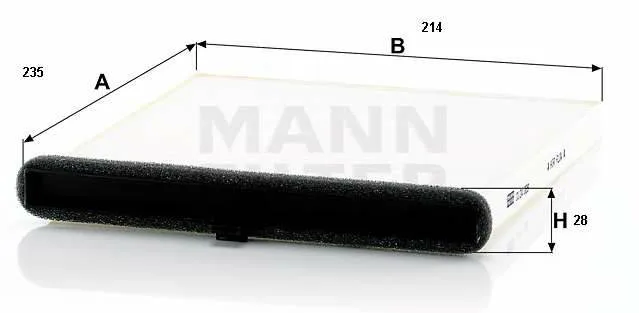 Фильтр салона MAZDA CX-5 MANN CU24009=CUK24009 (бум)
