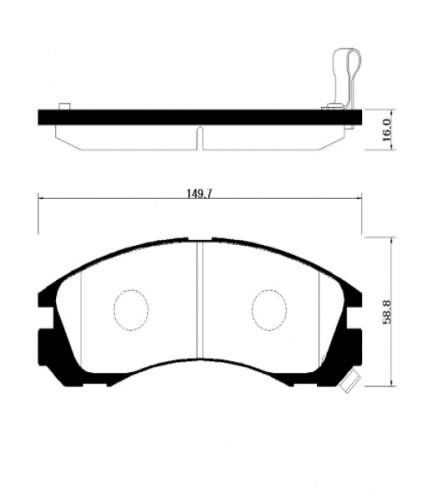 Колодки торм MITSUBISHI PAJERO II 92-98 пер HSB GDB1126=235402=GDB3200