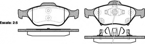 Колодки торм TOYOTA YARIS 10- пер RH GDB3457