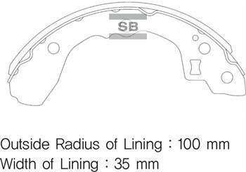 Колодки торм KIA SPECTRA зад бараб HSB GS8692