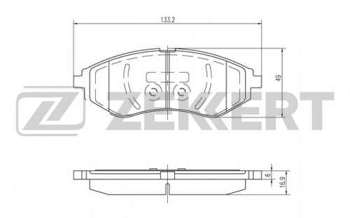 Колодки торм CHEVROLET AVEO/COBALT(+abs) пер ZEKKERT GDB3330=SP1158