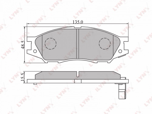 Колодки торм NISSAN ALMERA CLASSIC пер LYNX GDB7043 (+41080-95F0A)