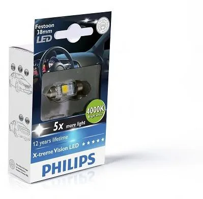 Автолампа LED C10W PHILIPS (1шт/двухцокольн)