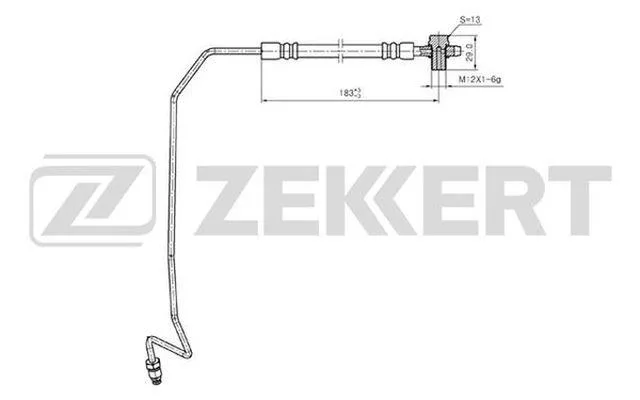 Шланг торм VAG PASSAT B5 зад прав ZEKKERT (с трубкой)