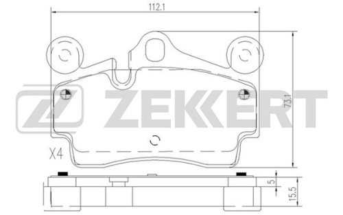 Колодки торм VW TOUAREG/Q7/CAYENNE зад ZEKKERT GDB1653