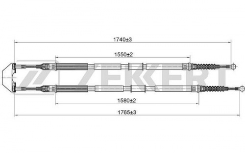 Трос ручника OPEL ZAFIRA B ZEKKERT