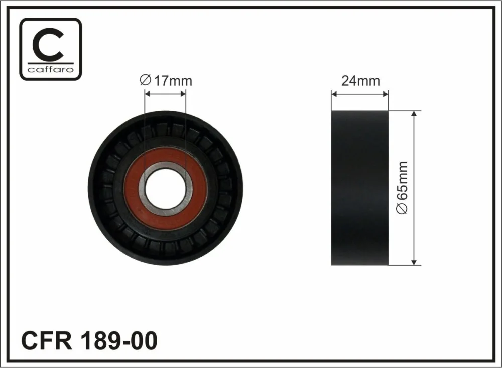 Ролик привод VAG 1.2/1.4 CAFFARO (ОТДЕЛЬНО РОЛИК/24x65)