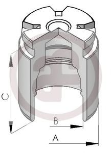 Поршень суппорта (34mm) KIA зад FRENKIT