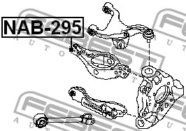 Сайлентблок рычага NISSAN MURANO Z51 зад подв внутр развала MASUMA NAB-295