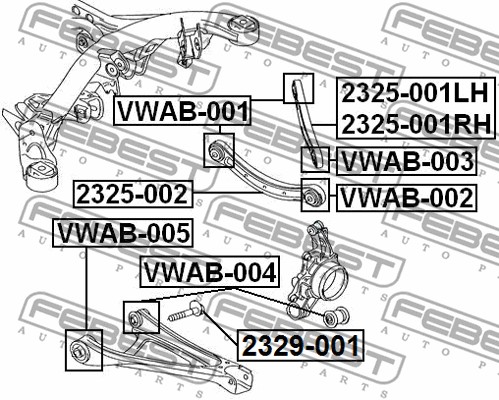 Сайлентблок рычага VAG Q7/TOUAREG задн подв внутр LMI VWAB-001