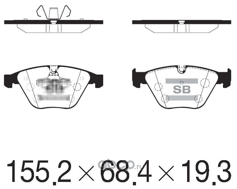Колодки торм BMW E90/E60/E65 пер SANGSIN GDB1498