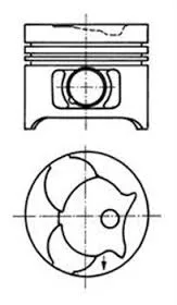 Поршень + кольца MB OM601 KS +0.7 (89.70mm)