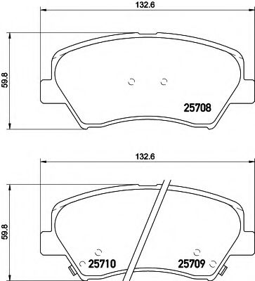 Колодки торм Hyundai Elantra 16-20 пер MANDO