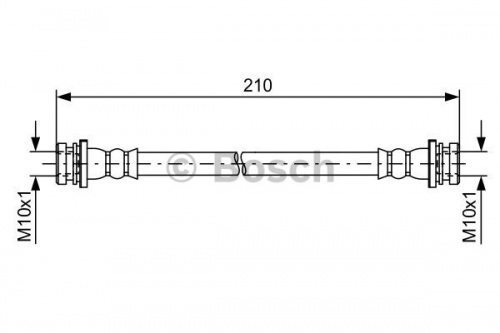 Шланг торм NISSAN QASHQAI J10/X-TRAIL T31 задн на балку BOSCH