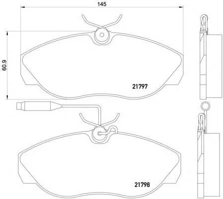 Колодки торм FIAT DUCATO 94-02 10-14 пер PATRON GDB1105=248602
