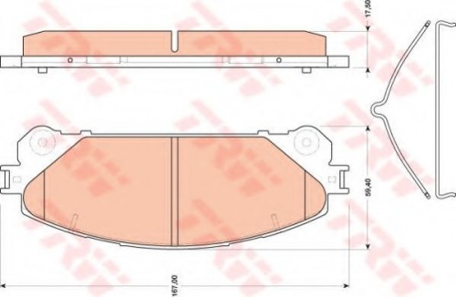 Колодки торм TOYOTA HIGHLANDER/LEXUS RX350 пер TRW GDB3484=2131200