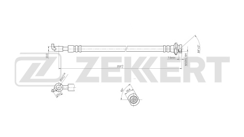 Шланг торм NISSAN X-TRAILT T31 задн лев ZEKKERT