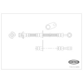 Шланг торм VAG CADDY 96-04 задн CORTECO