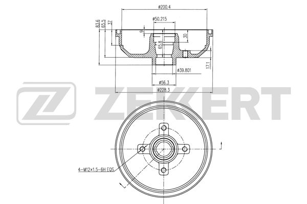 Барабан торм OPEL CORSA A/B ZEKKERT