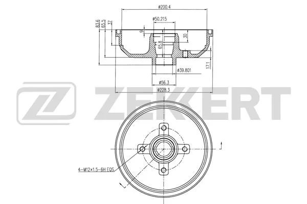 Барабан торм OPEL CORSA A/B ZEKKERT